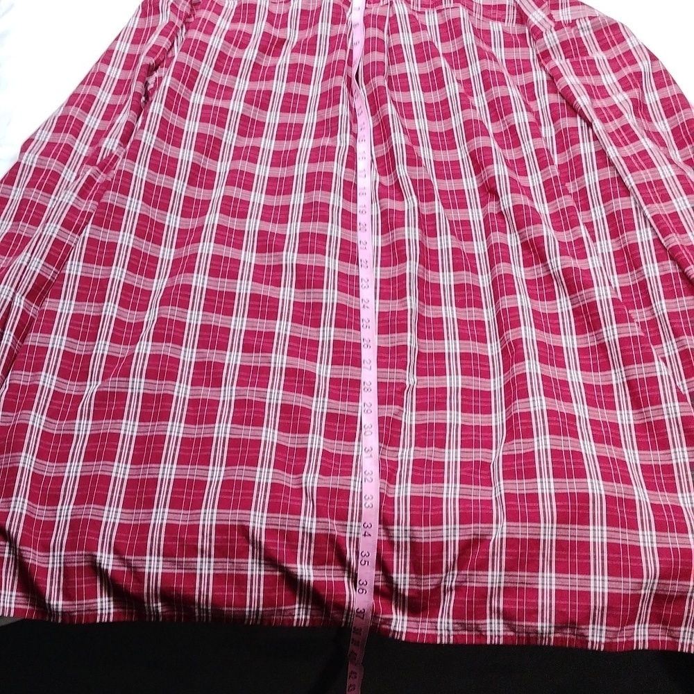 Harbor Bay Red and White Casual Button Down Men's Shirt Size 5XLT - Picture 9 of 12